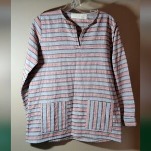 Pan, Anthropologie Small 100% Algodon Cotton Neutral Stripped